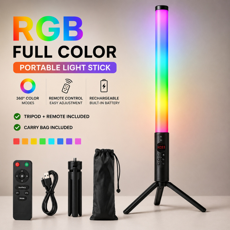 Przenośna lampa wideo RGB, prz – Torjim Rgb Photography Video Lighting recenzja i cena
