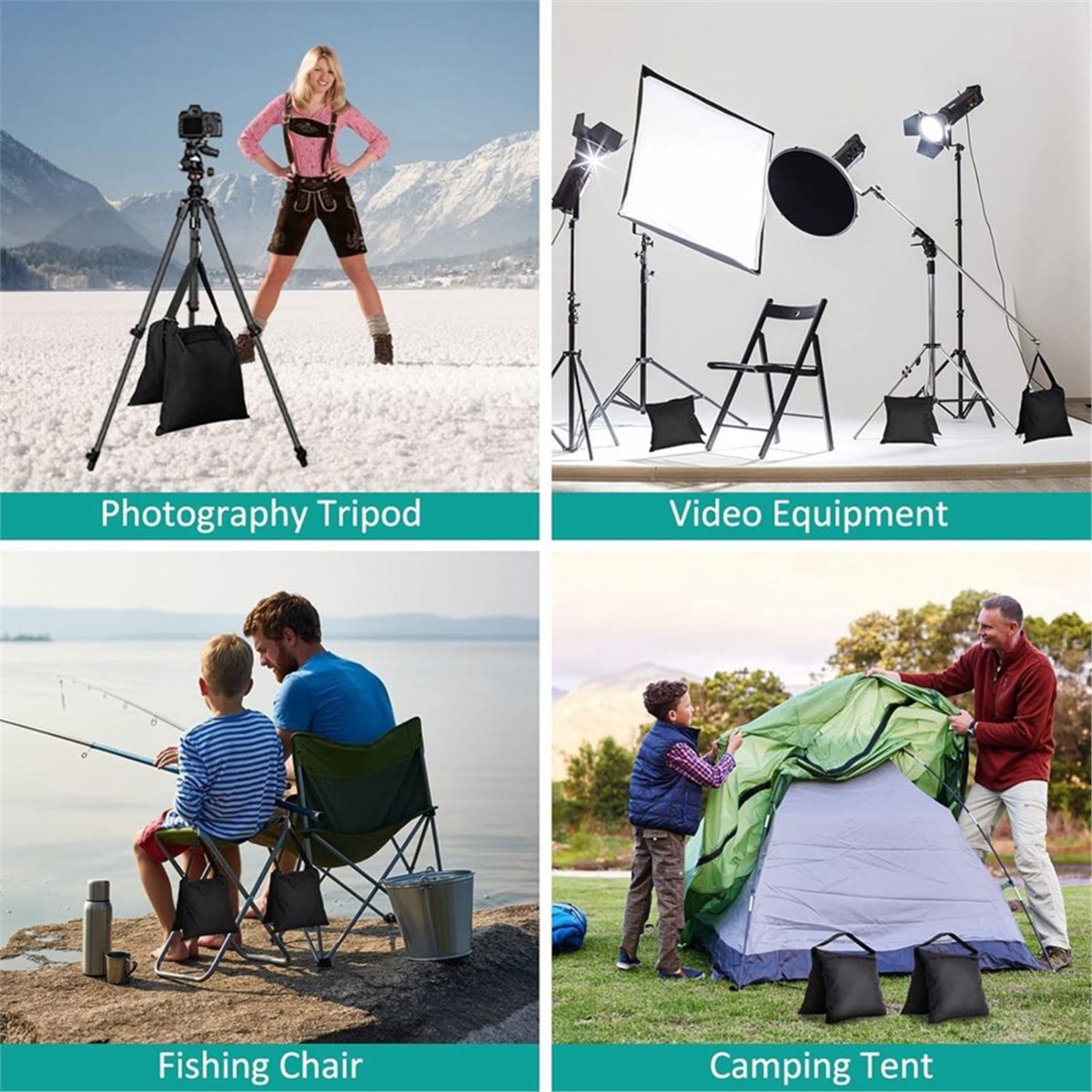 DT75BG 8 sztuk worków z piaski – Photography Lighting Weight Bags recenzja i cena